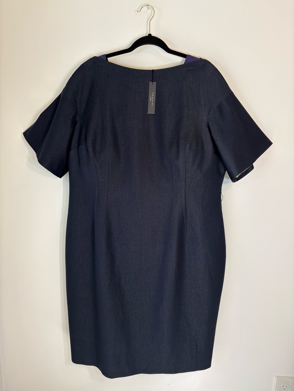 Tahari ASL Indigo Rochelle Dress Sz 20 NWT/Read Flaw